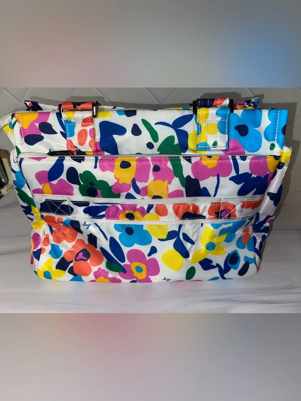 Lug Dilly Dally Convertible Tote Bag Wildflower Brights NEW